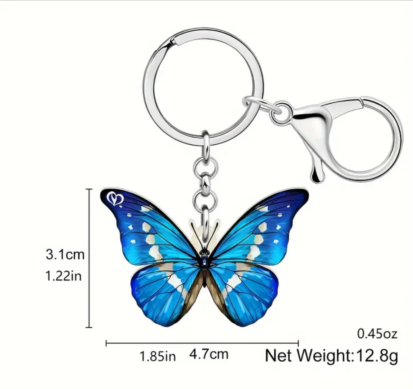 Morpho Rhetenor Helena Key Chain